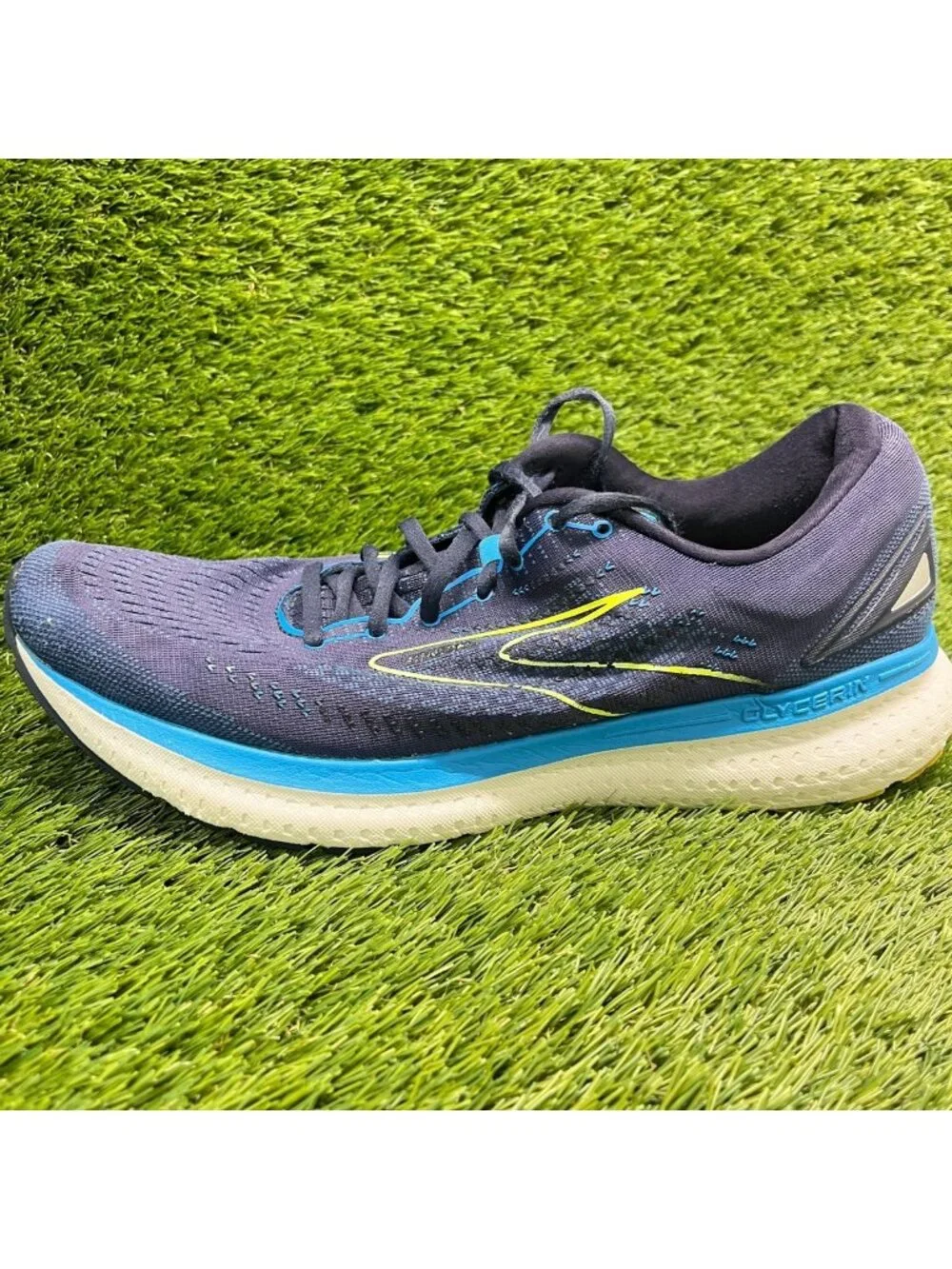 Brooks Glycerin 19 Mens Size 13EE Blue Athletic Running Walking Shoes Sneakers